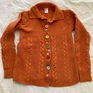Gymboree girls orange sweater